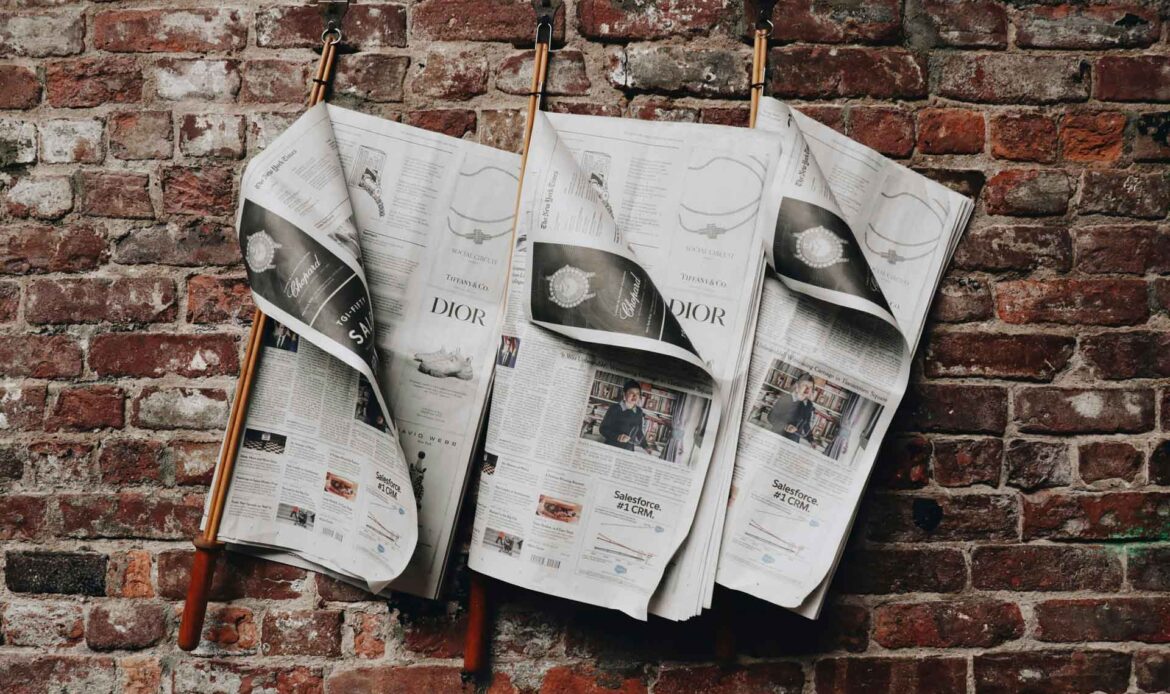 Background image representing news